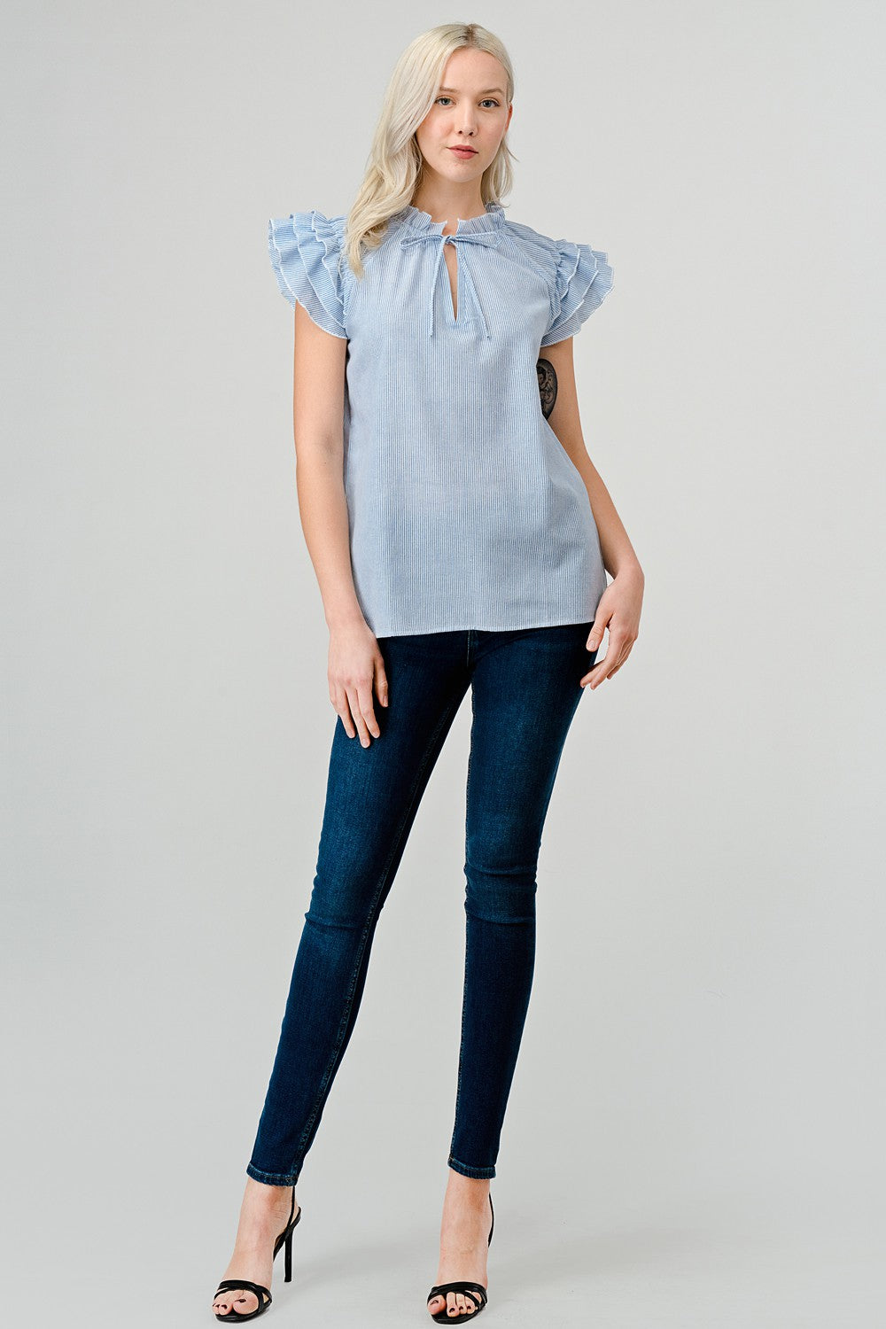 Ruffle Sleeve Blouse