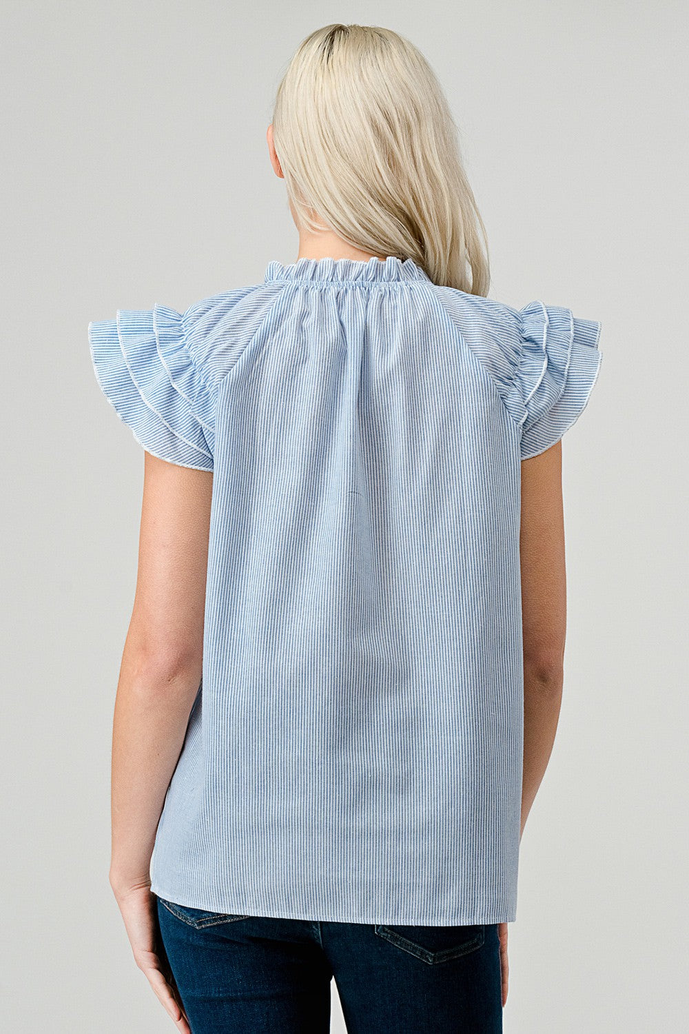Ruffle Sleeve Blouse